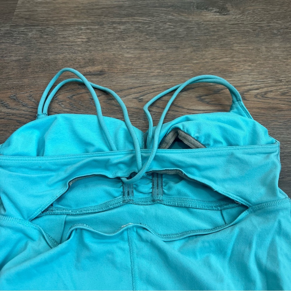 Lululemon Gather Dance Strap Tank Top Blue Small Built In Bra Yoga Athletic Top - Picture 5 of 9